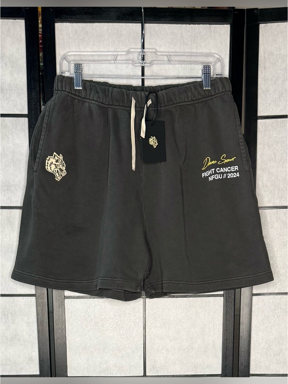 NWT Darc Sport Fight Cancer 2024 Lounge Sweat Shorts Wolf Gray XL Limited